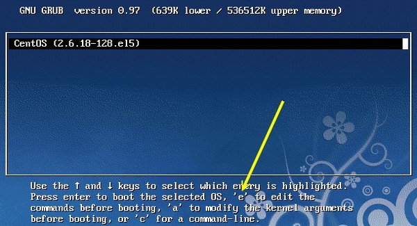 grub管理程式的選單畫面 grub管理程式的選單畫面