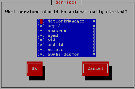 ntsysv 的執行示意圖 ntsysv 的執行示意圖