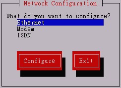 Setup 的網路選擇部分 Setup 的網路選擇部分