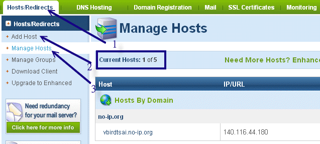 主機名稱處理完畢與維護的示意畫面 主機名稱處理完畢與維護的示意畫面