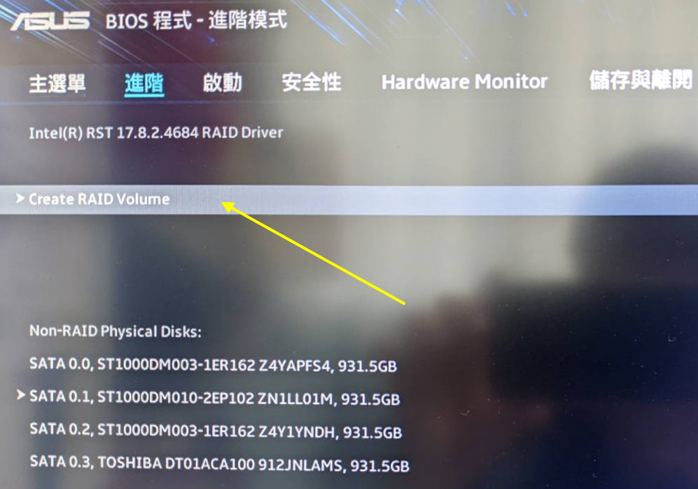 BIOS 設定示意 BIOS 設定示意